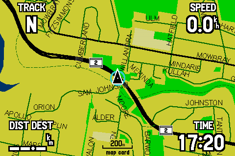 GPSmap 276C map screen