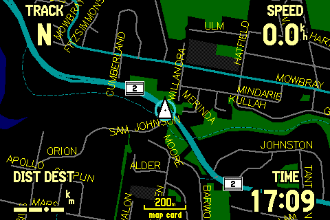 GPSmap 276C map screen