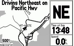 Garmins Metroguide Australia on GPS V at Mt White just north of Sydney, Australia